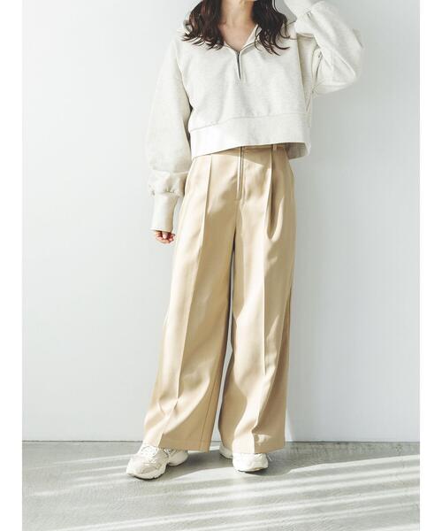 so4u(ソーフォーユー)の「ハーフジップパーカー(Tシャツ/カットソー・レディース・キナリ/トップグレー・F)」の4枚目の写真