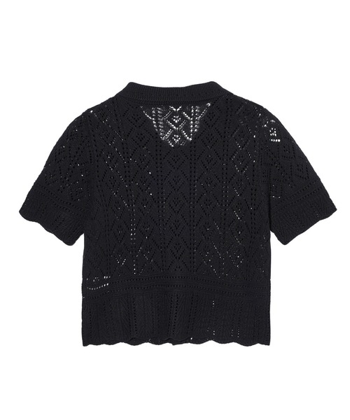 MILKFED.（ミルクフェド）の「LACE KNIT CARDIGAN（カーディガン/ボレロ・レディース・ライトブルー/ブラック/オフホワイト・ONE SIZE）」の8枚目の写真