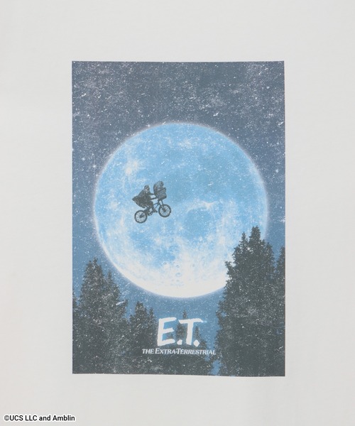 Honeys（ハニーズ）の「Ｅ．Ｔ．／ゆるＴシャツ（Tシャツ/カットソー・レディース・ブラック/オフホワイト/スミクロ・S/M/L/LL）」の7枚目の写真