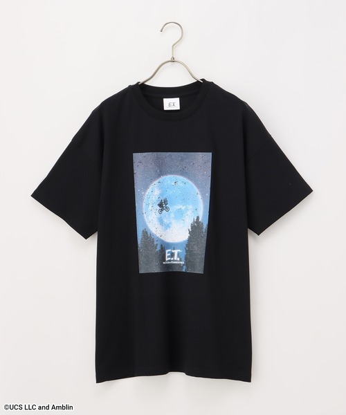 Honeys（ハニーズ）の「Ｅ．Ｔ．／ゆるＴシャツ（Tシャツ/カットソー・レディース・ブラック/オフホワイト/スミクロ・S/M/L/LL）」の9枚目の写真
