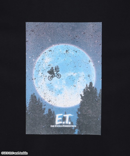 Honeys（ハニーズ）の「Ｅ．Ｔ．／ゆるＴシャツ（Tシャツ/カットソー・レディース・ブラック/オフホワイト/スミクロ・S/M/L/LL）」の10枚目の写真