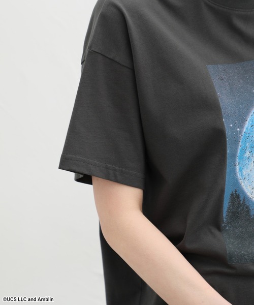 Honeys（ハニーズ）の「Ｅ．Ｔ．／ゆるＴシャツ（Tシャツ/カットソー・レディース・ブラック/オフホワイト/スミクロ・S/M/L/LL）」の16枚目の写真