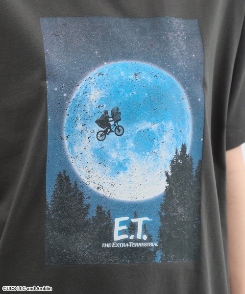 Honeys（ハニーズ）の「Ｅ．Ｔ．／ゆるＴシャツ（Tシャツ/カットソー・レディース・ブラック/オフホワイト/スミクロ・S/M/L/LL）」の18枚目の写真