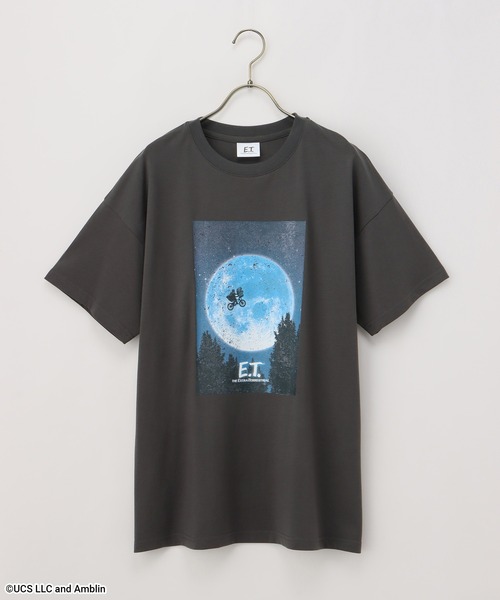 Honeys（ハニーズ）の「Ｅ．Ｔ．／ゆるＴシャツ（Tシャツ/カットソー・レディース・ブラック/オフホワイト/スミクロ・S/M/L/LL）」の19枚目の写真