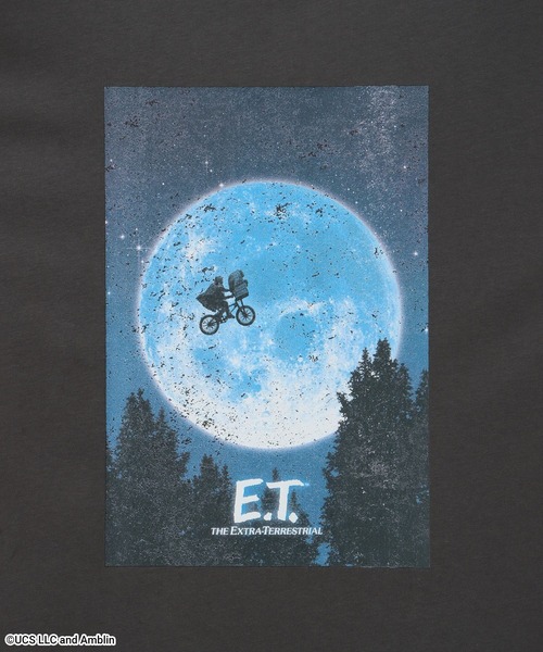 Honeys（ハニーズ）の「Ｅ．Ｔ．／ゆるＴシャツ（Tシャツ/カットソー・レディース・ブラック/オフホワイト/スミクロ・S/M/L/LL）」の20枚目の写真