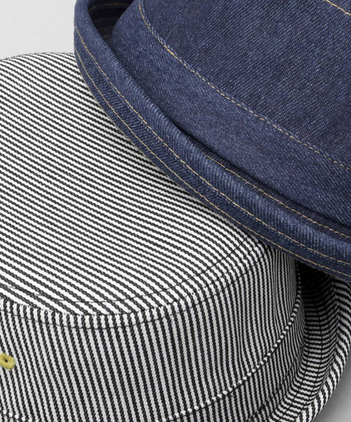 Ruben（ルーベン）の「デニム ポークパイハット（ハット・メンズ・ネイビー/ホワイト系その他/ブラック・FREE）」の7枚目の写真