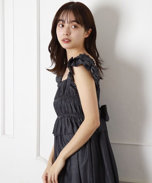 Cheek（チーク）の「バックリボンシャーリングジャンスカ（ジャンパースカート・レディース・グリーン/ブラック/ブルー・MEDIUM）」の20枚目の写真