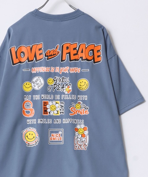 SMILEY FACE(スマイリーフェイス)の「SMILEY FACE/スマイリーフェイス ワンポイントロゴ刺繍 フロント バックプリント オーバーサイズ半袖Tシャツ レディース メンズ(Tシャツ/カットソー・レディース・ホワイト系その他4/ライトグリーン/ホワイト/ブラック系その他4/ホワイト系その他3/ホワイト系その他/ブラック系その他3/ホワイト系その他2/ブラック系その他/ブラック系その他7/ブルー系その他/ネイビー/ブラック系その他6/ホワイト系その他5/サックスブルー/ブラック系その他2/ブラック/ブラック系その他5・L/M/LL)」の17枚目の写真