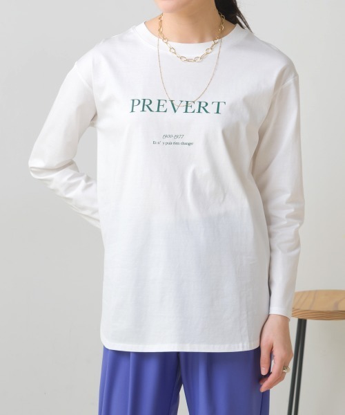Bou Jeloud(ブージュルード)の「WシルケットロゴロンT(Tシャツ/カットソー・レディース・オフホワイト/チャコールグレー・FREE)」の20枚目の写真