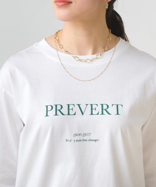 Bou Jeloud(ブージュルード)の「WシルケットロゴロンT(Tシャツ/カットソー・レディース・オフホワイト/チャコールグレー・FREE)」の14枚目の写真