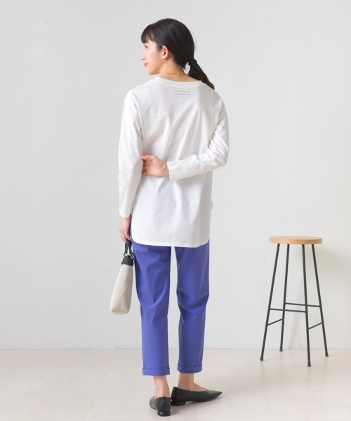 Bou Jeloud(ブージュルード)の「WシルケットロゴロンT(Tシャツ/カットソー・レディース・オフホワイト/チャコールグレー・FREE)」の17枚目の写真
