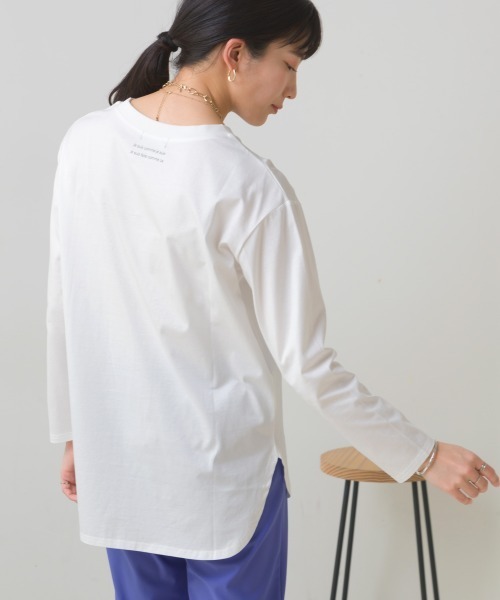 Bou Jeloud(ブージュルード)の「WシルケットロゴロンT(Tシャツ/カットソー・レディース・オフホワイト/チャコールグレー・FREE)」の18枚目の写真