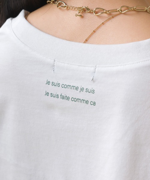 Bou Jeloud(ブージュルード)の「WシルケットロゴロンT(Tシャツ/カットソー・レディース・オフホワイト/チャコールグレー・FREE)」の19枚目の写真