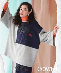 OWNth（オンス）の「落書きロゴパフプリント切り替えスウェット（スウェット）」