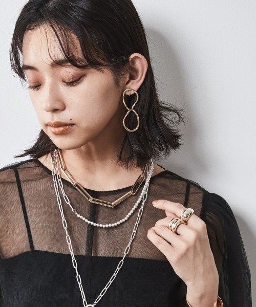 CHIC STYLE(シックスタイル)の「<大きいサイズ>ぷっくりデザインリング2点セット (選べる3サイズ) シックスタイル(リング・レディース・ゴールド・16号/20号/18号)」の9枚目の写真