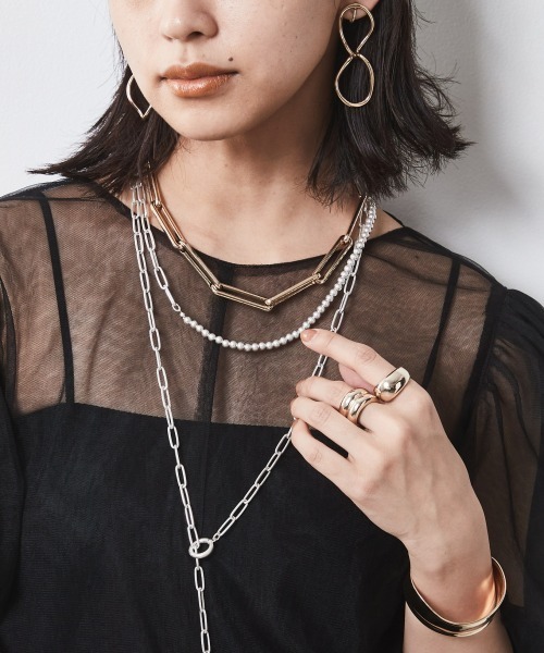 CHIC STYLE(シックスタイル)の「<大きいサイズ>ぷっくりデザインリング2点セット (選べる3サイズ) シックスタイル(リング・レディース・ゴールド・16号/20号/18号)」の8枚目の写真
