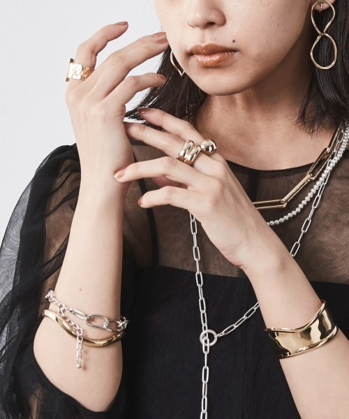 CHIC STYLE(シックスタイル)の「<大きいサイズ>ぷっくりデザインリング2点セット (選べる3サイズ) シックスタイル(リング・レディース・ゴールド・16号/20号/18号)」の10枚目の写真