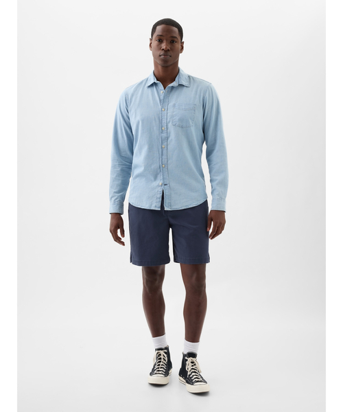 GAP（ギャップ）の「8インチ エッセンシャル イージーショートパンツ（その他パンツ・メンズ・グレー/ブラック/カーキ/ベージュ/ネイビー・XS/S/M/L/XL）」の19枚目の写真