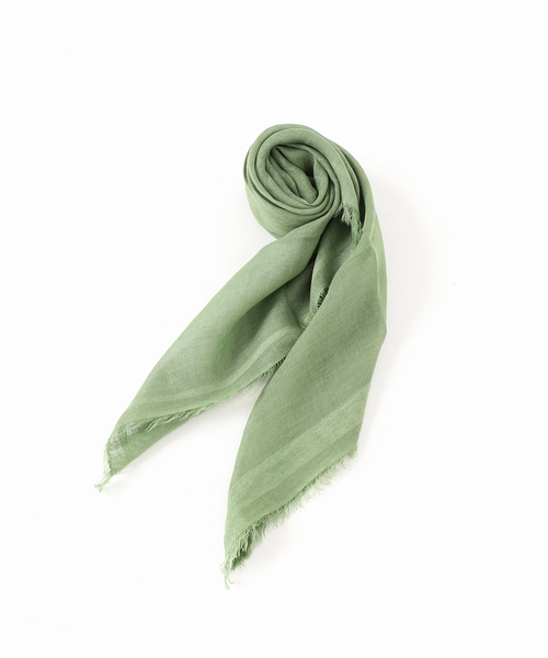 IENA（イエナ）の「【NIMNIMDUAI/ニムニムデュアイ】SQUARE LINEN GAUZE リネンガーゼ スクエア（ストール/ショール・レディース・ブラック系その他/シャーベット/グリーン/ライトグリーン・FREE）」の20枚目の写真