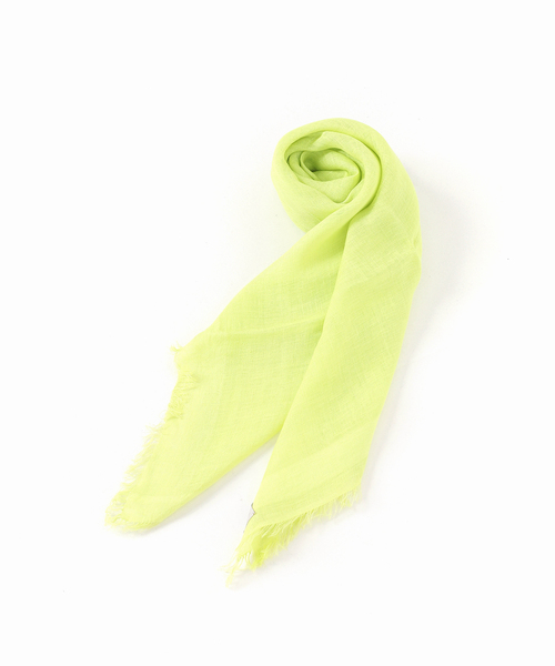 IENA（イエナ）の「【NIMNIMDUAI/ニムニムデュアイ】SQUARE LINEN GAUZE リネンガーゼ スクエア（ストール/ショール・レディース・ブラック系その他/シャーベット/グリーン/ライトグリーン・FREE）」の22枚目の写真