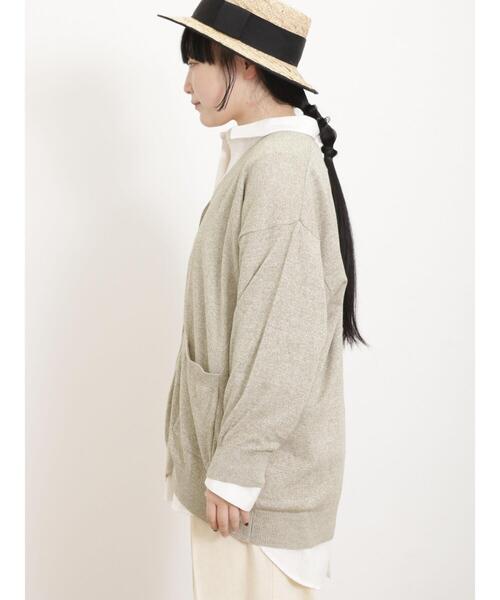 Samansa Mos2（サマンサ モスモス）の「【マシンウォッシャブル】Vネックニットカーディガン（カーディガン/ボレロ・レディース・キナリ/イエロー/グリーン/ブラック・F）」の5枚目の写真