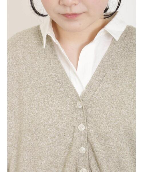 Samansa Mos2（サマンサ モスモス）の「【マシンウォッシャブル】Vネックニットカーディガン（カーディガン/ボレロ・レディース・キナリ/イエロー/グリーン/ブラック・F）」の7枚目の写真