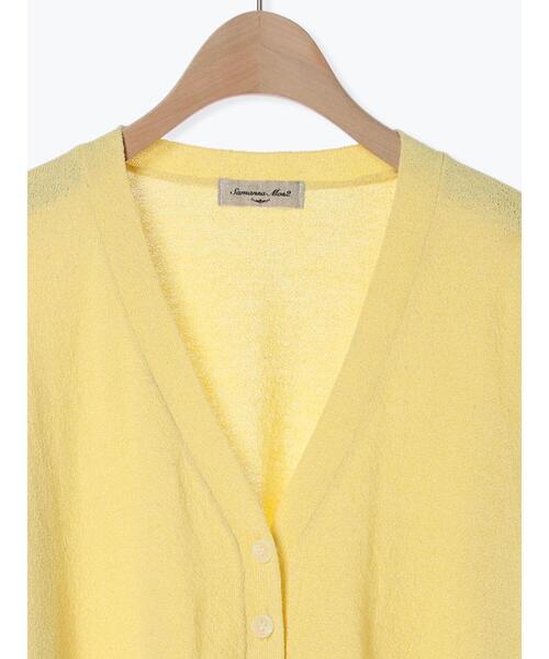 Samansa Mos2（サマンサ モスモス）の「【マシンウォッシャブル】Vネックニットカーディガン（カーディガン/ボレロ・レディース・キナリ/イエロー/グリーン/ブラック・F）」の18枚目の写真