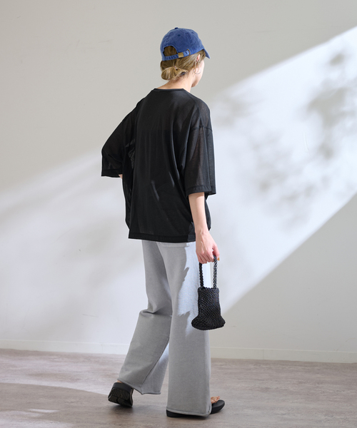 FRAMeWORK（フレームワーク）の「C/NYシアーTEE（Tシャツ/カットソー・レディース・ブラック/サックスブルー/ベージュ・FREE）」の6枚目の写真