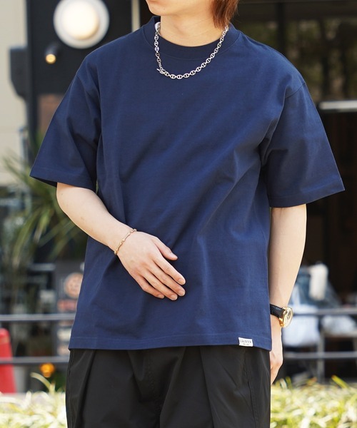 Laufer（ロイファー）の「【Laufer】USAコットン ピスネーム ヘビーウェイトTシャツ / USA Cotton Pith Name Heavy Weight T-Shirt（Tシャツ/カットソー・メンズ・ダークグリーン/サンドベージュ/ブラック/ホワイト/ネイビー・M/L/XL）」の5枚目の写真