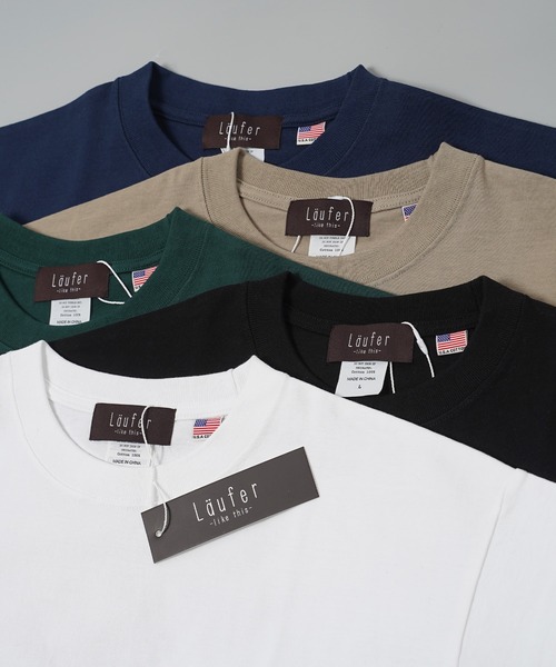 Laufer（ロイファー）の「【Laufer】USAコットン ピスネーム ヘビーウェイトTシャツ / USA Cotton Pith Name Heavy Weight T-Shirt（Tシャツ/カットソー・メンズ・ダークグリーン/サンドベージュ/ブラック/ホワイト/ネイビー・M/L/XL）」の17枚目の写真