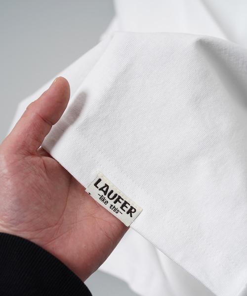 Laufer（ロイファー）の「【Laufer】USAコットン ピスネーム ヘビーウェイトTシャツ / USA Cotton Pith Name Heavy Weight T-Shirt（Tシャツ/カットソー・メンズ・ダークグリーン/サンドベージュ/ブラック/ホワイト/ネイビー・M/L/XL）」の21枚目の写真