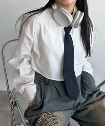 ネクタイ付きクロップドシャツ【ZOZOTOWN限定アイテム】