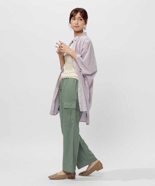 BACK NUMBER（バックナンバー）の「【BACK NUMBER】接触冷感カーゴイージーパンツ（カーゴパンツ・レディース・ダークグレー/カーキブラウン・S/M/L）」の16枚目の写真