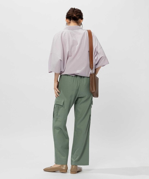 BACK NUMBER（バックナンバー）の「【BACK NUMBER】接触冷感カーゴイージーパンツ（カーゴパンツ・レディース・ダークグレー/カーキブラウン・S/M/L）」の17枚目の写真