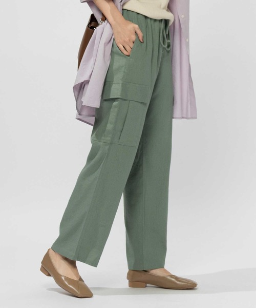 BACK NUMBER（バックナンバー）の「【BACK NUMBER】接触冷感カーゴイージーパンツ（カーゴパンツ・レディース・ダークグレー/カーキブラウン・S/M/L）」の11枚目の写真