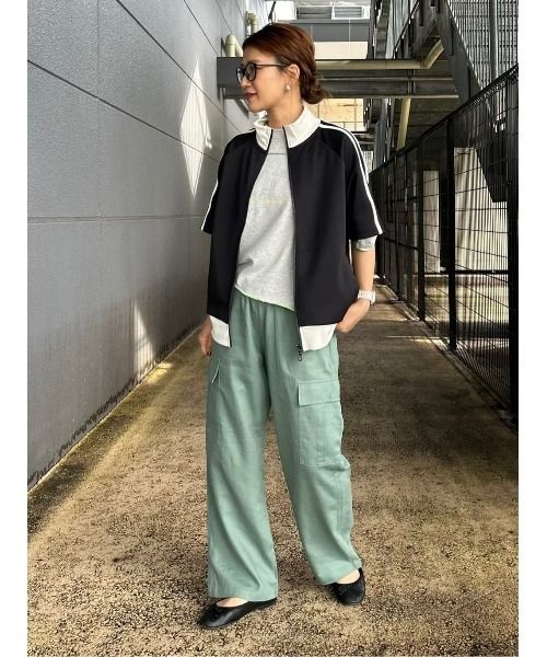 BACK NUMBER（バックナンバー）の「【BACK NUMBER】接触冷感カーゴイージーパンツ（カーゴパンツ・レディース・ダークグレー/カーキブラウン・S/M/L）」の4枚目の写真