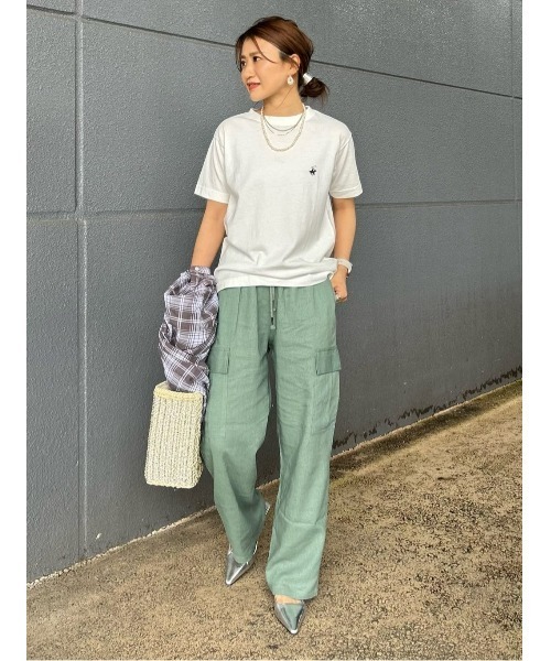 BACK NUMBER（バックナンバー）の「【BACK NUMBER】接触冷感カーゴイージーパンツ（カーゴパンツ・レディース・ダークグレー/カーキブラウン・S/M/L）」の5枚目の写真