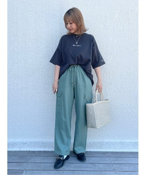 BACK NUMBER（バックナンバー）の「【BACK NUMBER】接触冷感カーゴイージーパンツ（カーゴパンツ・レディース・ダークグレー/カーキブラウン・S/M/L）」の7枚目の写真