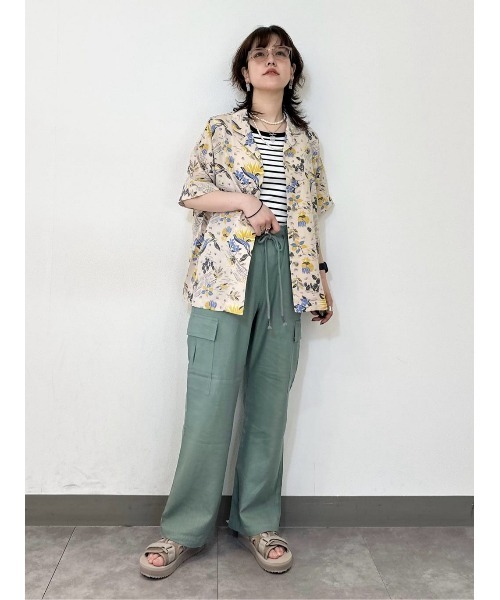 BACK NUMBER（バックナンバー）の「【BACK NUMBER】接触冷感カーゴイージーパンツ（カーゴパンツ・レディース・ダークグレー/カーキブラウン・S/M/L）」の8枚目の写真