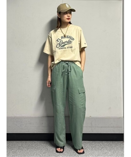 BACK NUMBER（バックナンバー）の「【BACK NUMBER】接触冷感カーゴイージーパンツ（カーゴパンツ・レディース・ダークグレー/カーキブラウン・S/M/L）」の9枚目の写真