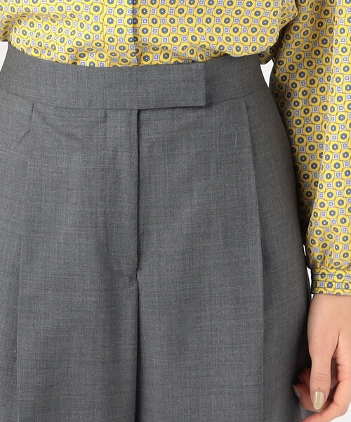 セール】スーパーウールトロピカルウール センタープレスワイドパンツ