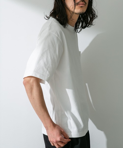 URBAN RESEARCH Sonny Label（アーバンリサーチサニーレーベル）の「ヘビーウェイトショートスリーブTシャツ（Tシャツ/カットソー・メンズ・オフホワイト/ネイビー/パープル/オレンジ・MEDIUM/LARGE）」の17枚目の写真