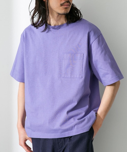 URBAN RESEARCH Sonny Label（アーバンリサーチサニーレーベル）の「ヘビーウェイトショートスリーブTシャツ（Tシャツ/カットソー・メンズ・オフホワイト/ネイビー/パープル/オレンジ・MEDIUM/LARGE）」の21枚目の写真
