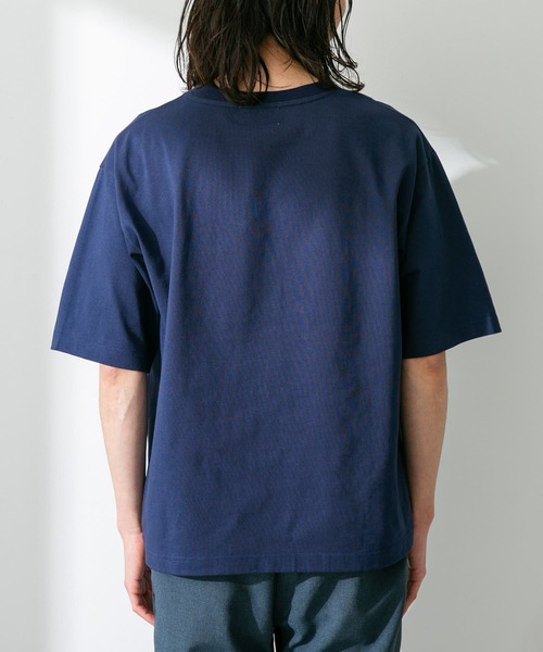 URBAN RESEARCH Sonny Label（アーバンリサーチサニーレーベル）の「ヘビーウェイトショートスリーブTシャツ（Tシャツ/カットソー・メンズ・オフホワイト/ネイビー/パープル/オレンジ・MEDIUM/LARGE）」の8枚目の写真