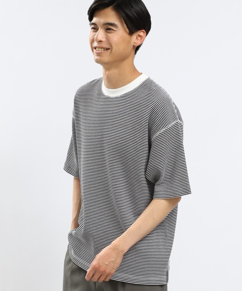 GLOBAL WORK Smile Seed Store（グローバルワーク スマイルシードストア）の「速乾ワッフルＴシャツ半袖/991893（Tシャツ/カットソー・メンズ・グレイッシュベージュ/ブラック/グレー/オフホワイト・SMALL/X-LARGE/MEDIUM/LARGE）」の3枚目の写真