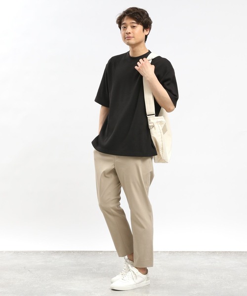 GLOBAL WORK Smile Seed Store（グローバルワーク スマイルシードストア）の「速乾ワッフルＴシャツ半袖/991893（Tシャツ/カットソー・メンズ・グレイッシュベージュ/ブラック/グレー/オフホワイト・SMALL/X-LARGE/MEDIUM/LARGE）」の11枚目の写真