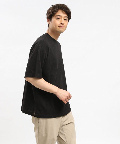 GLOBAL WORK Smile Seed Store（グローバルワーク スマイルシードストア）の「速乾ワッフルＴシャツ半袖/991893（Tシャツ/カットソー・メンズ・グレイッシュベージュ/ブラック/グレー/オフホワイト・SMALL/X-LARGE/MEDIUM/LARGE）」の15枚目の写真