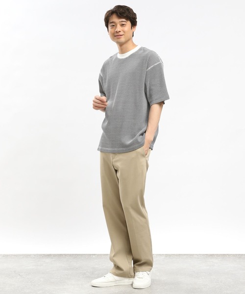 GLOBAL WORK Smile Seed Store（グローバルワーク スマイルシードストア）の「速乾ワッフルＴシャツ半袖/991893（Tシャツ/カットソー・メンズ・グレイッシュベージュ/ブラック/グレー/オフホワイト・SMALL/X-LARGE/MEDIUM/LARGE）」の17枚目の写真