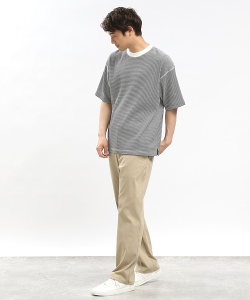 GLOBAL WORK Smile Seed Store（グローバルワーク スマイルシードストア）の「速乾ワッフルＴシャツ半袖/991893（Tシャツ/カットソー・メンズ・グレイッシュベージュ/ブラック/グレー/オフホワイト・SMALL/X-LARGE/MEDIUM/LARGE）」の18枚目の写真