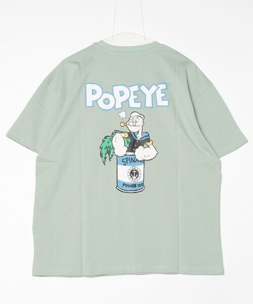JOHN'S CLOSET(ジョンズクローゼット)の「【40I】POPYE Oversize Print Tee(Tシャツ/カットソー・メンズ・ホワイト系その他4/ホワイト系その他3/ミント/オレンジ/グリーン系その他3/ブルー系その他3/グレー系その他3/ブラック系その他3/グリーン・MEDIUM/X-LARGE/LARGE)」の16枚目の写真